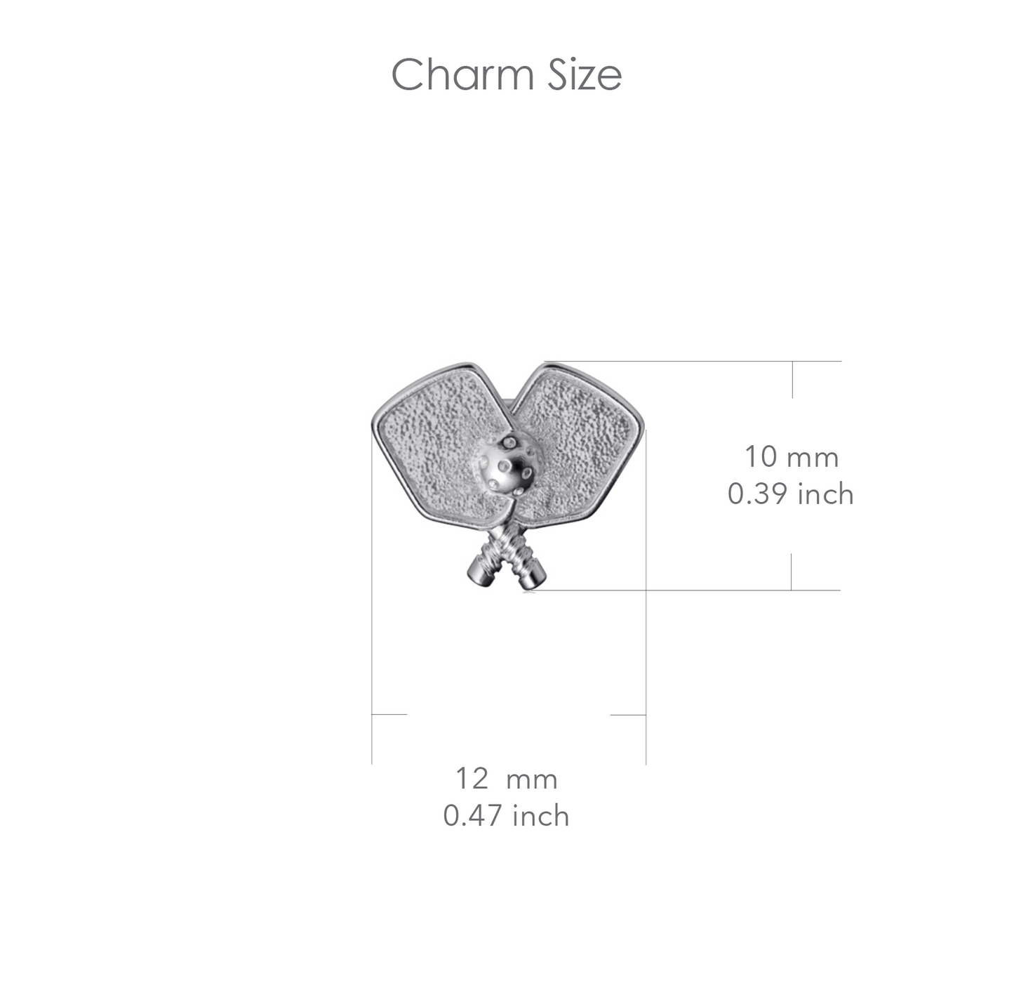 Pickleball Dangle Earrings - Silver