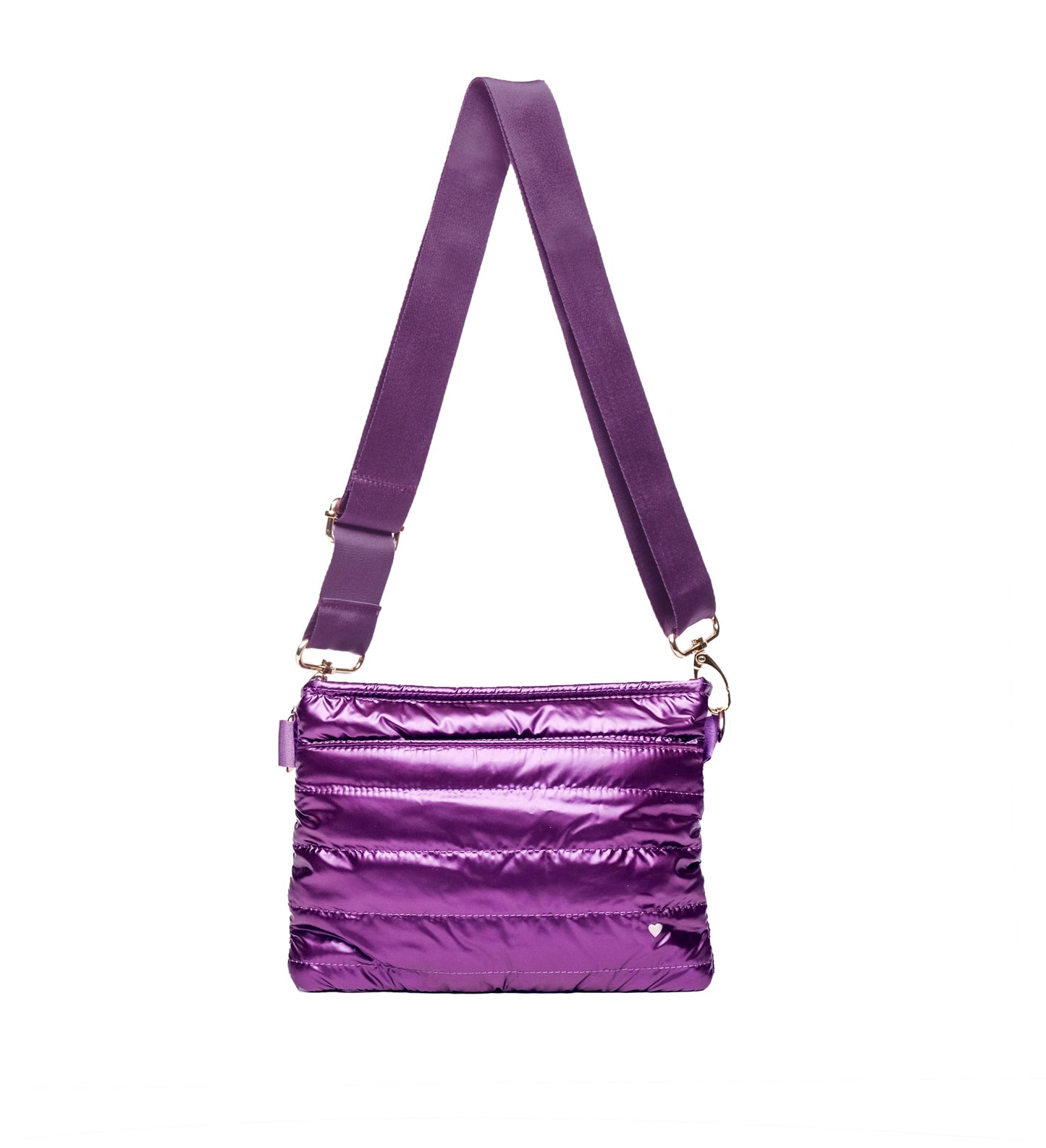 Purple Padded Crossbody Belt Bag