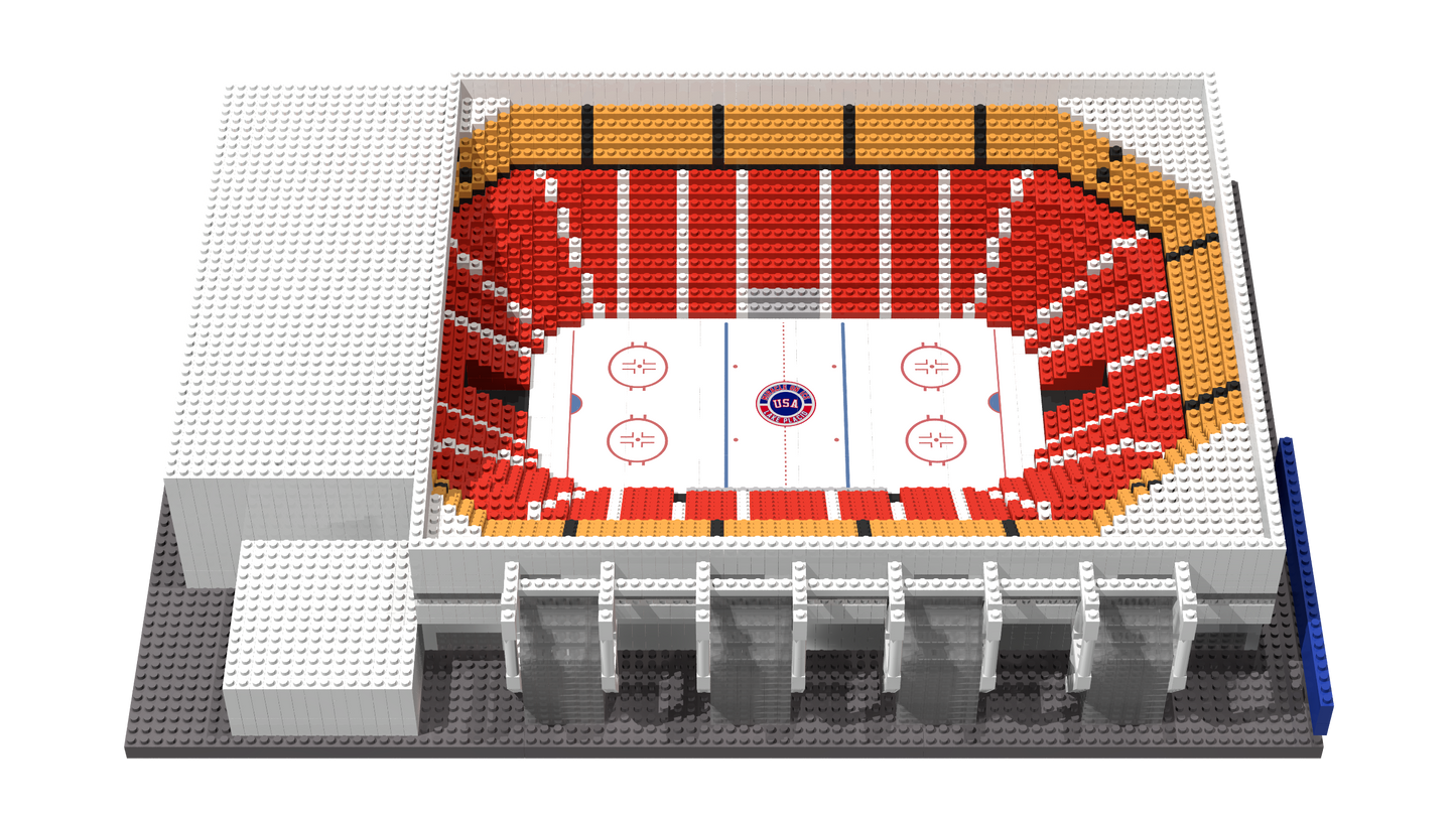 1980 Olympic Herb Brooks Arena Lake Placid Miracle on Ice BRXLZ Builder Set 12X10X3.5 Inches