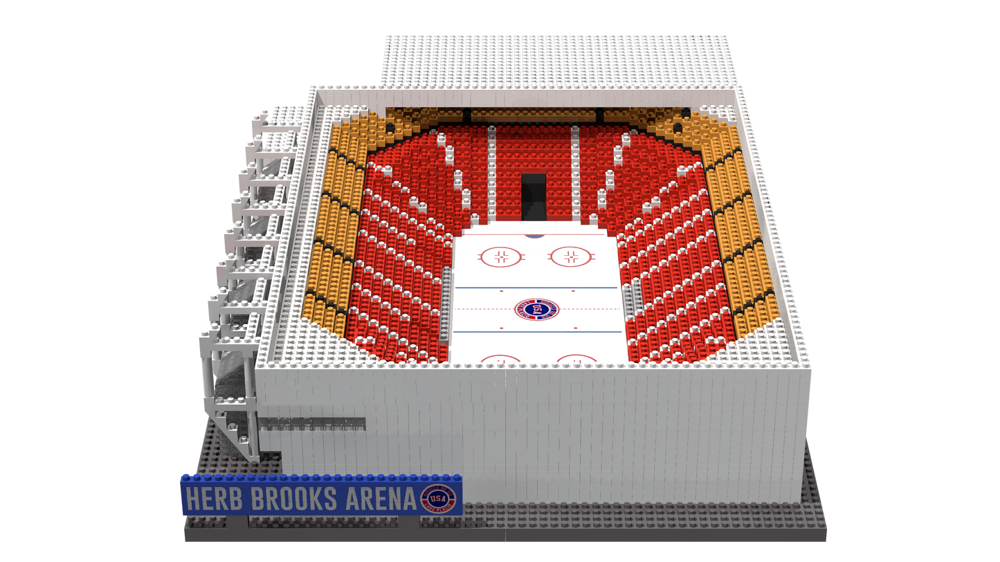1980 Olympic Herb Brooks Arena Lake Placid Miracle on Ice BRXLZ Builder Set 12X10X3.5 Inches