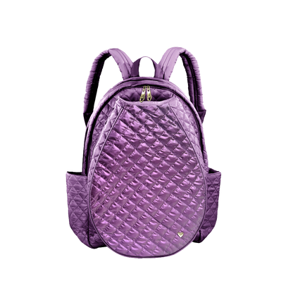 Purple Quilted Tennis Racquet Backpack