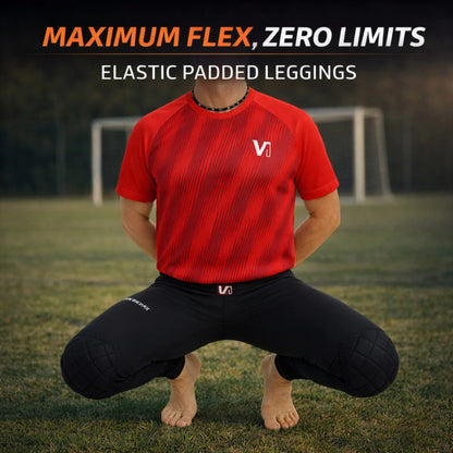 Goalkeeper Padded Compression Leggings with 6mm EVA Hip and Knee Protection