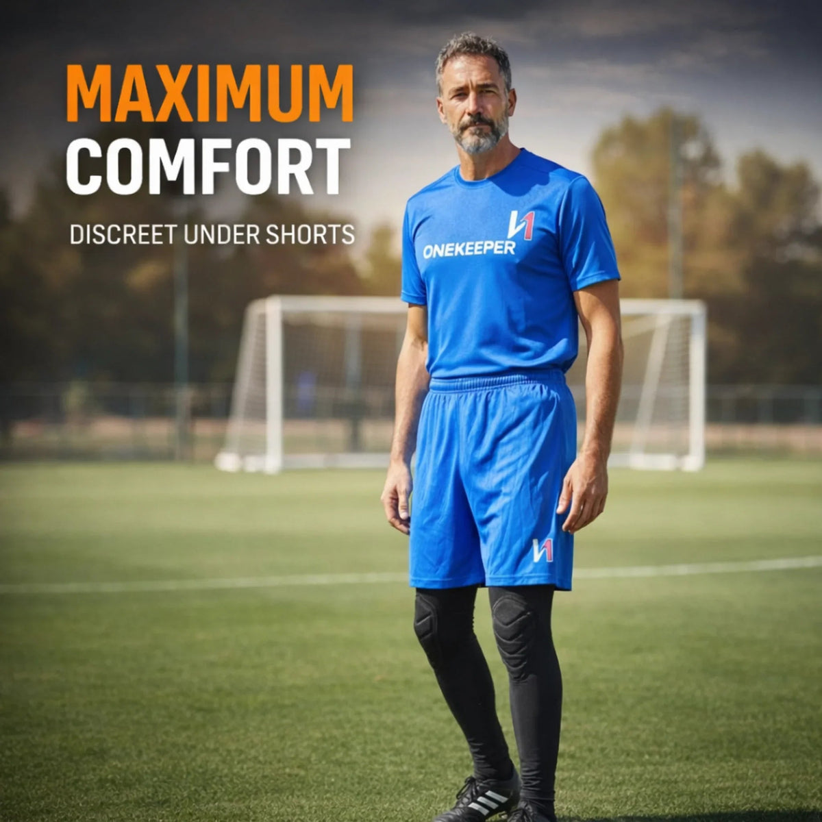 Goalkeeper Padded Compression Leggings with 6mm EVA Hip and Knee Protection