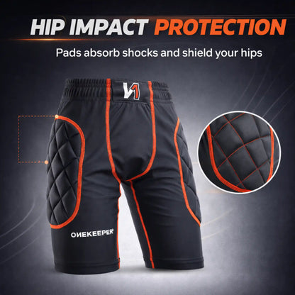Goalkeeper Padded Compression Shorts with 16mm Foam