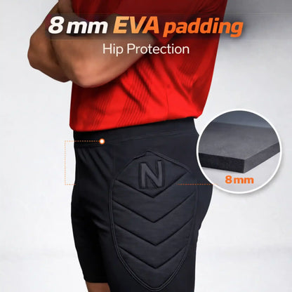 Goalkeeper Padded Compression Shorts with 8mm EVA Hip Protection