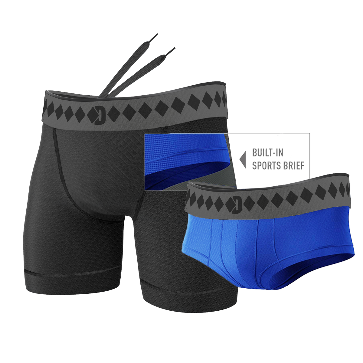Performance Short With Built In Brief