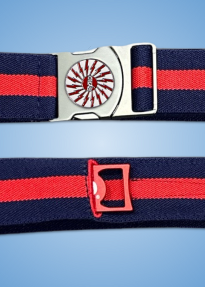 THE BYRD GOLF BELT - Blue/Red Stripe