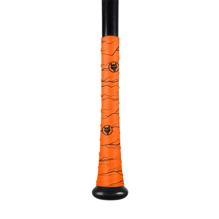 VukGripz - Pulse Orange Bat Grip Tape with Black