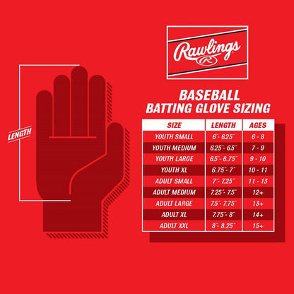Rawlings Workhorse Adult Batting Gloves