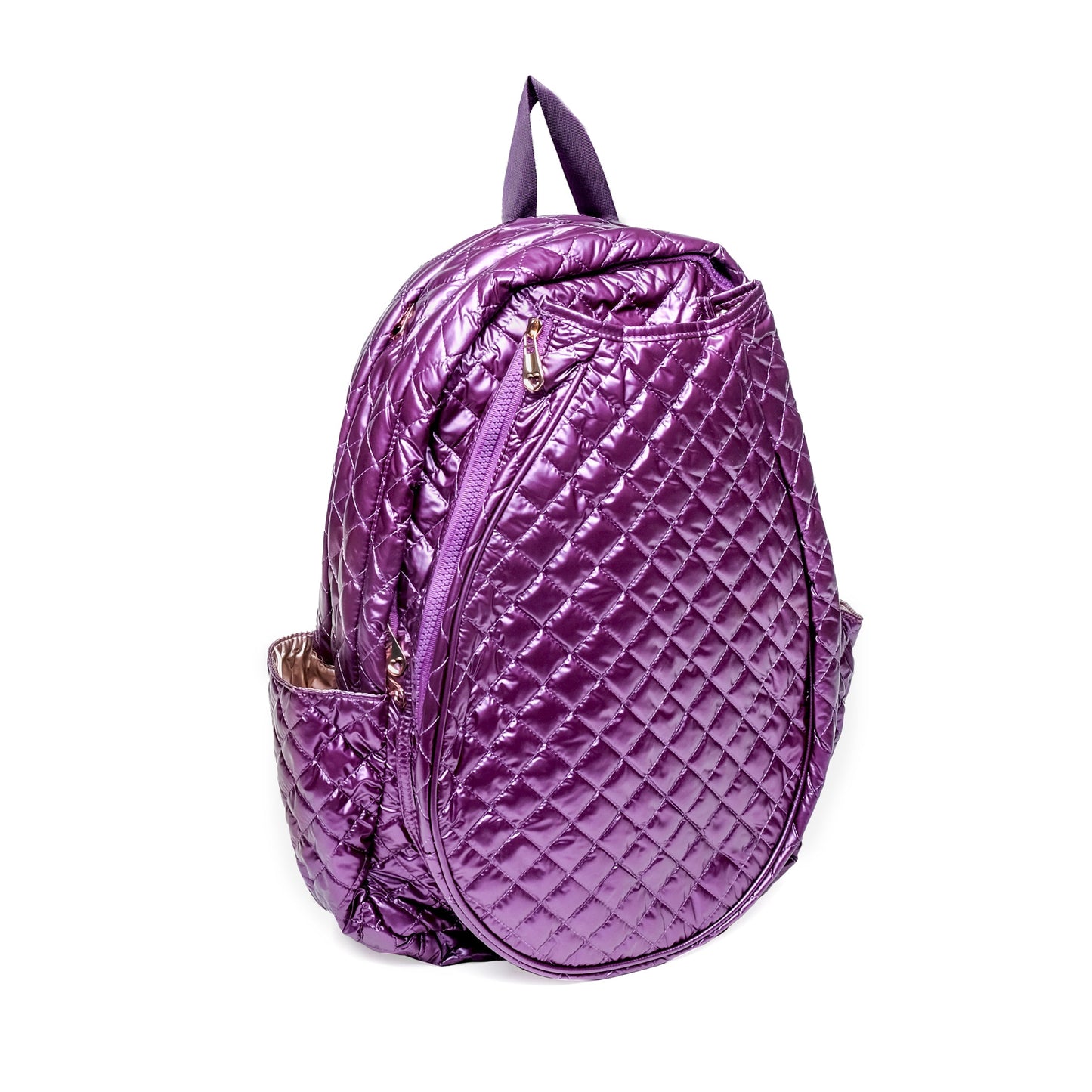 Purple Quilted Tennis Racquet Backpack