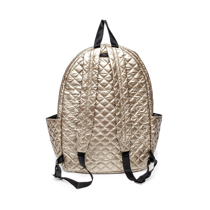 Gold Quilted Tennis Racquet Backpack