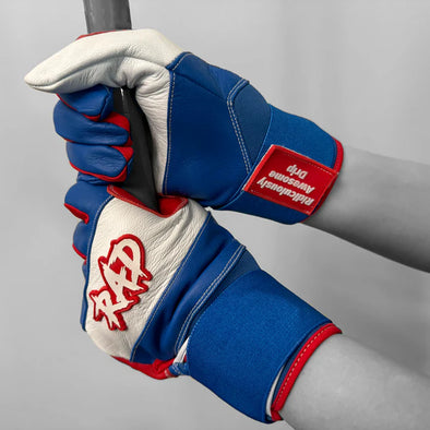 Ridiculously Awesome Drip Batting Gloves - Patriot Red, White & Blues