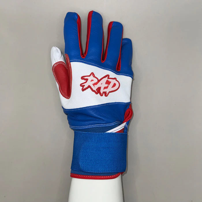 Ridiculously Awesome Drip Batting Gloves - Patriot Red, White & Blues