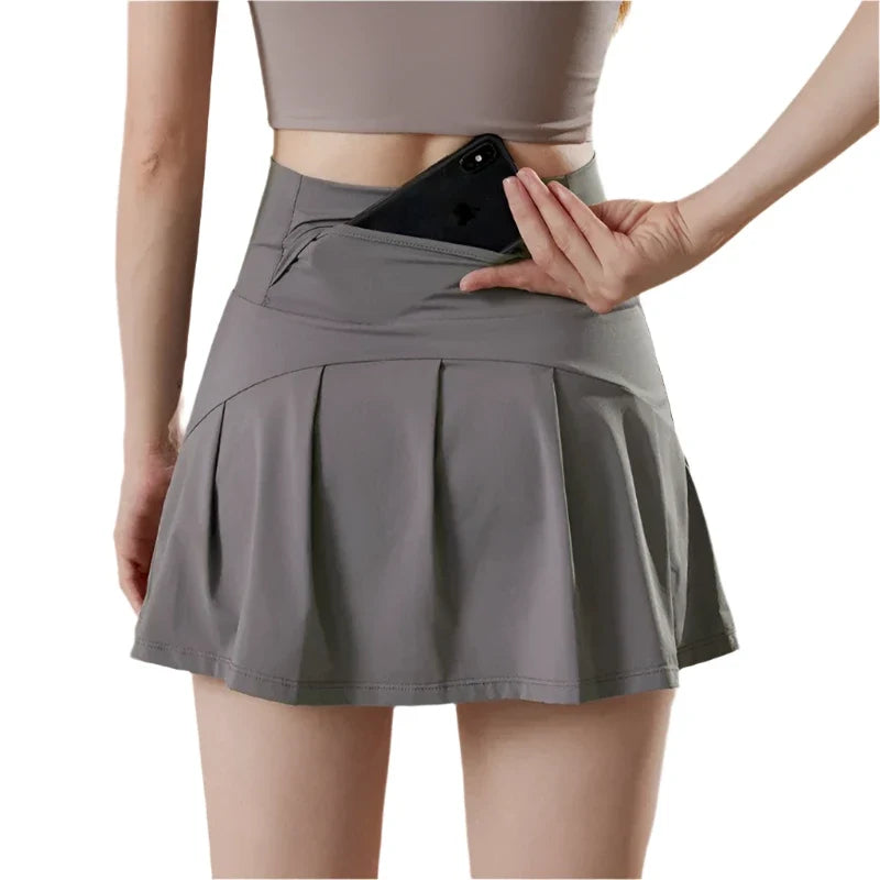 Women's High Waisted Sports Skirts Yoga Running Tennis Golf
