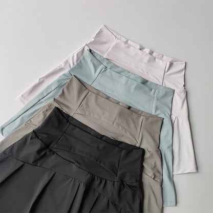 Women's High Waisted Sports Skirts Yoga Running Tennis Golf