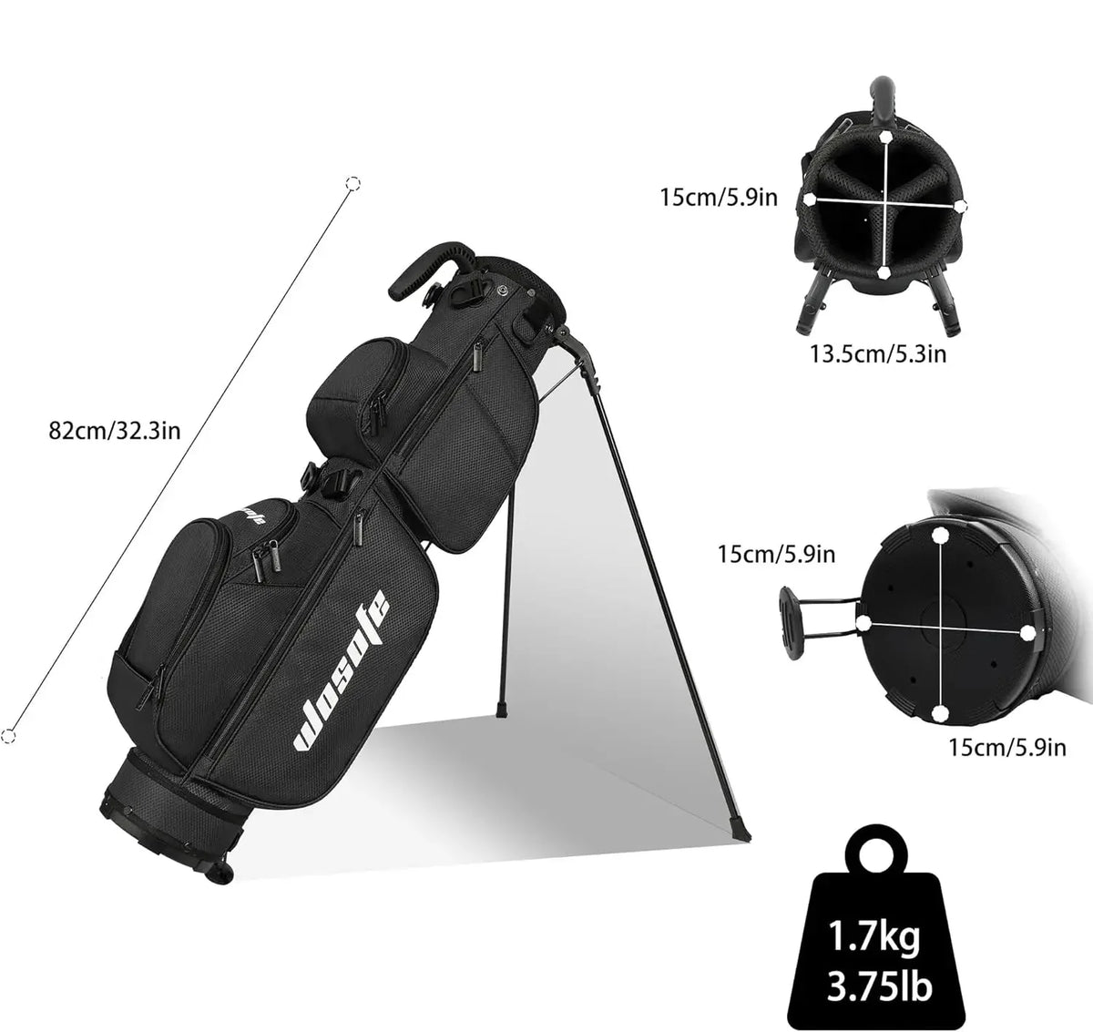 Golf Stand Bag Lightweight Sunday Bag