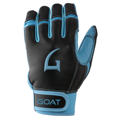 Origin Series Short Cuff Black and Electric Blue Batting Gloves