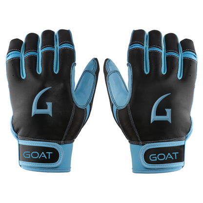 Origin Series Short Cuff Black and Electric Blue Batting Gloves