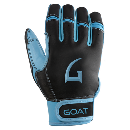 Origin Series Short Cuff Black and Electric Blue Batting Gloves