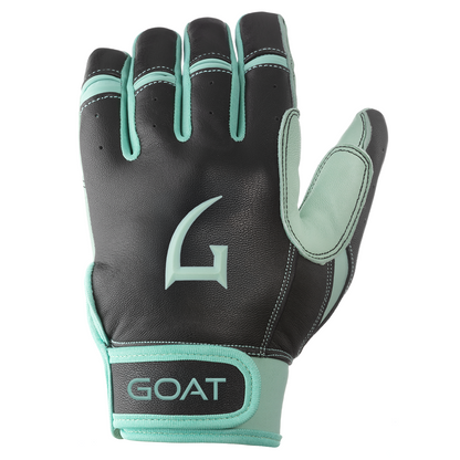 Origin Series Short Cuff Black and Mint Batting Gloves