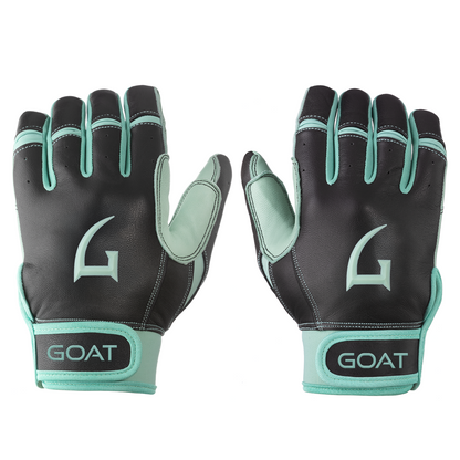 Origin Series Short Cuff Black and Mint Batting Gloves