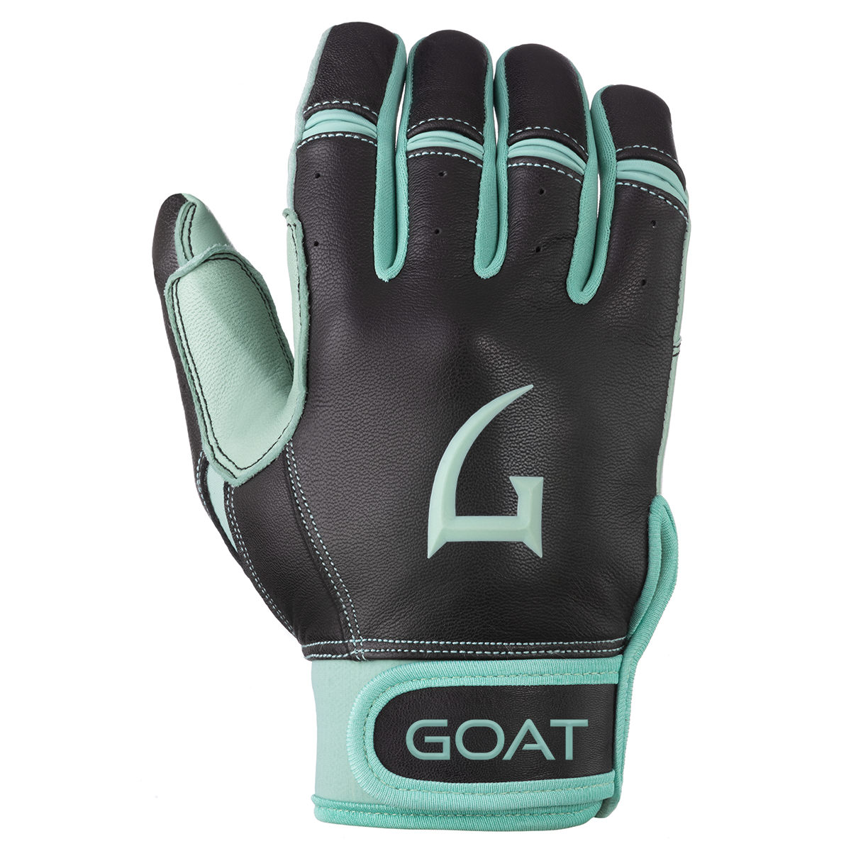 Origin Series Short Cuff Black and Mint Batting Gloves