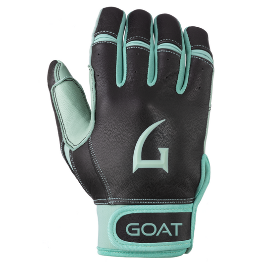 Origin Series Short Cuff Black and Mint Batting Gloves