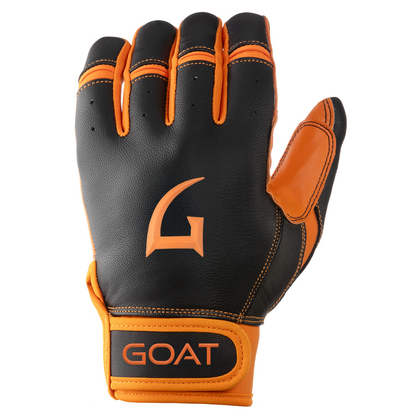 Origin Series Short Cuff Black and Orange Batting Gloves