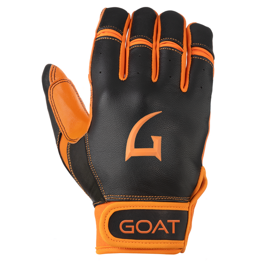 Origin Series Short Cuff Black and Orange Batting Gloves