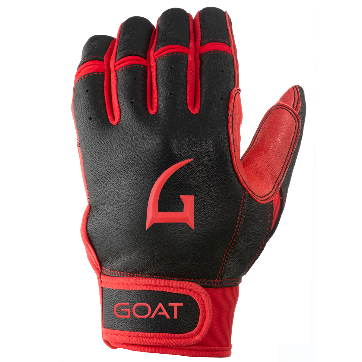 Origin Series Short Cuff Black and Red Batting Gloves