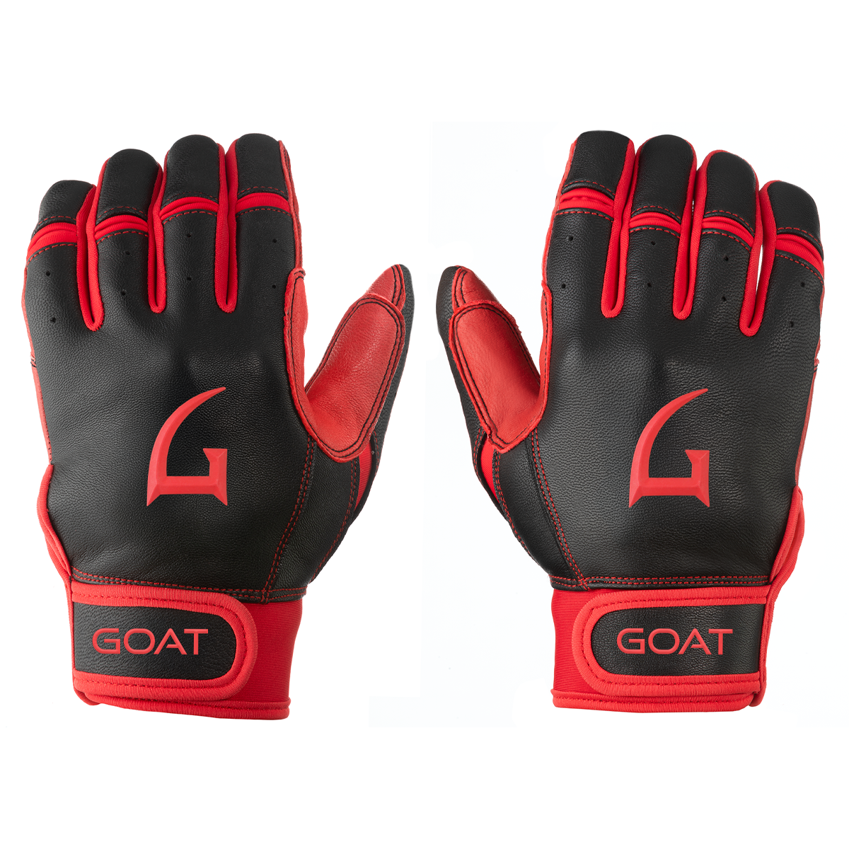 Origin Series Short Cuff Black and Red Batting Gloves