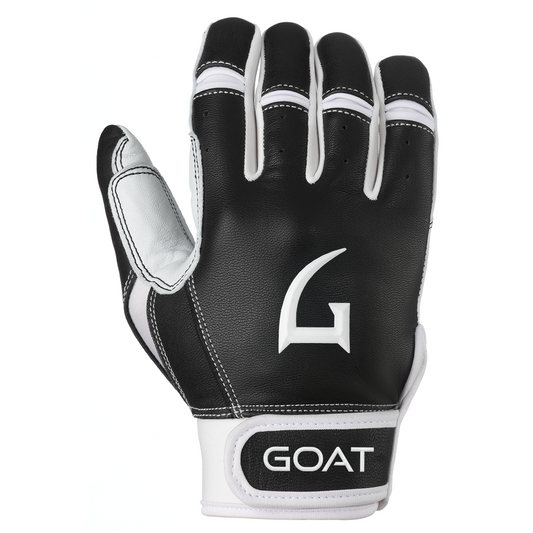 Origin Series Short Cuff Black and White Batting Gloves