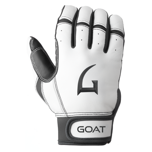 Origin Series Short Cuff White and Black Batting Gloves