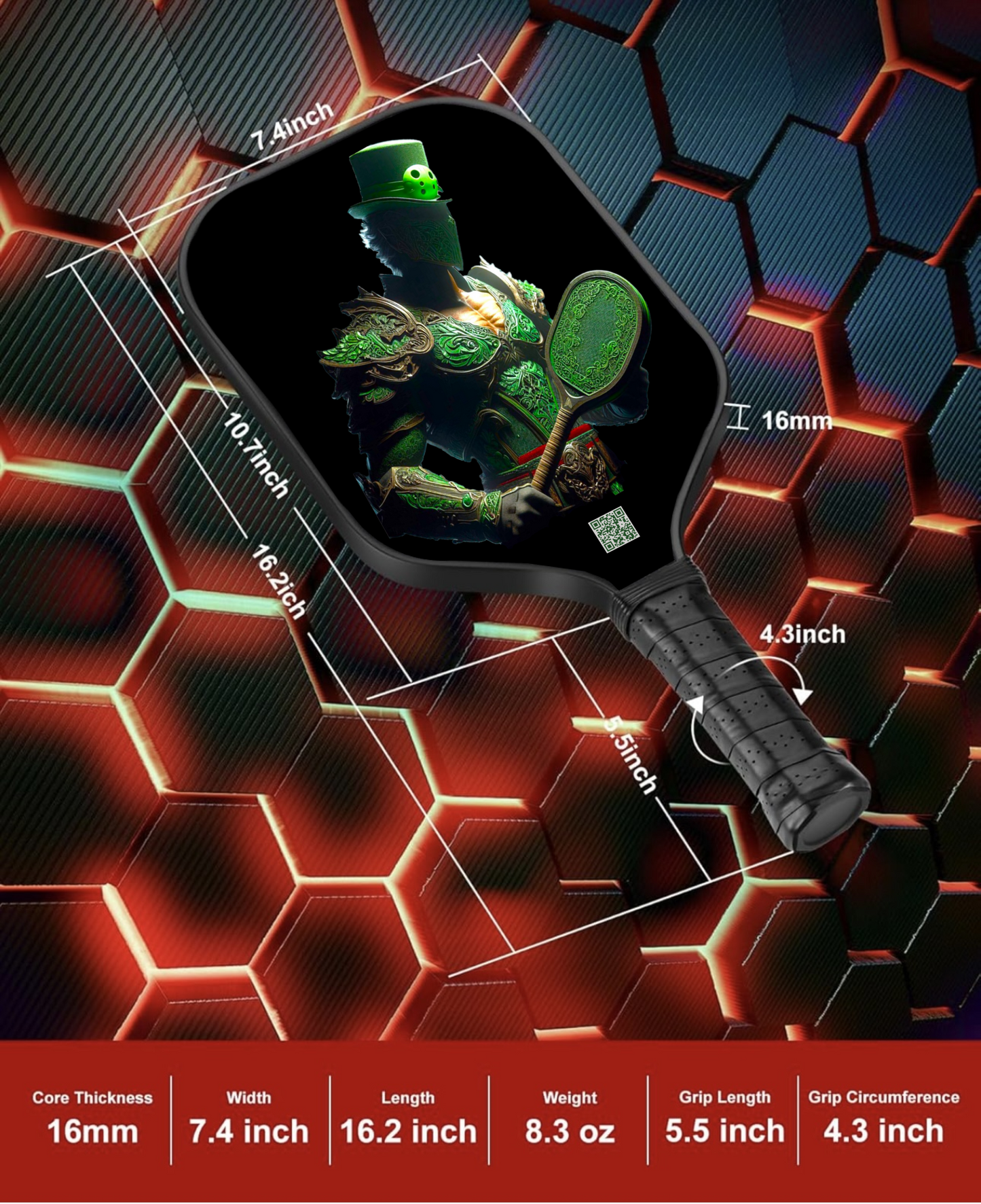 Grateful Dead - Dancing Bears - Pickleball Paddle