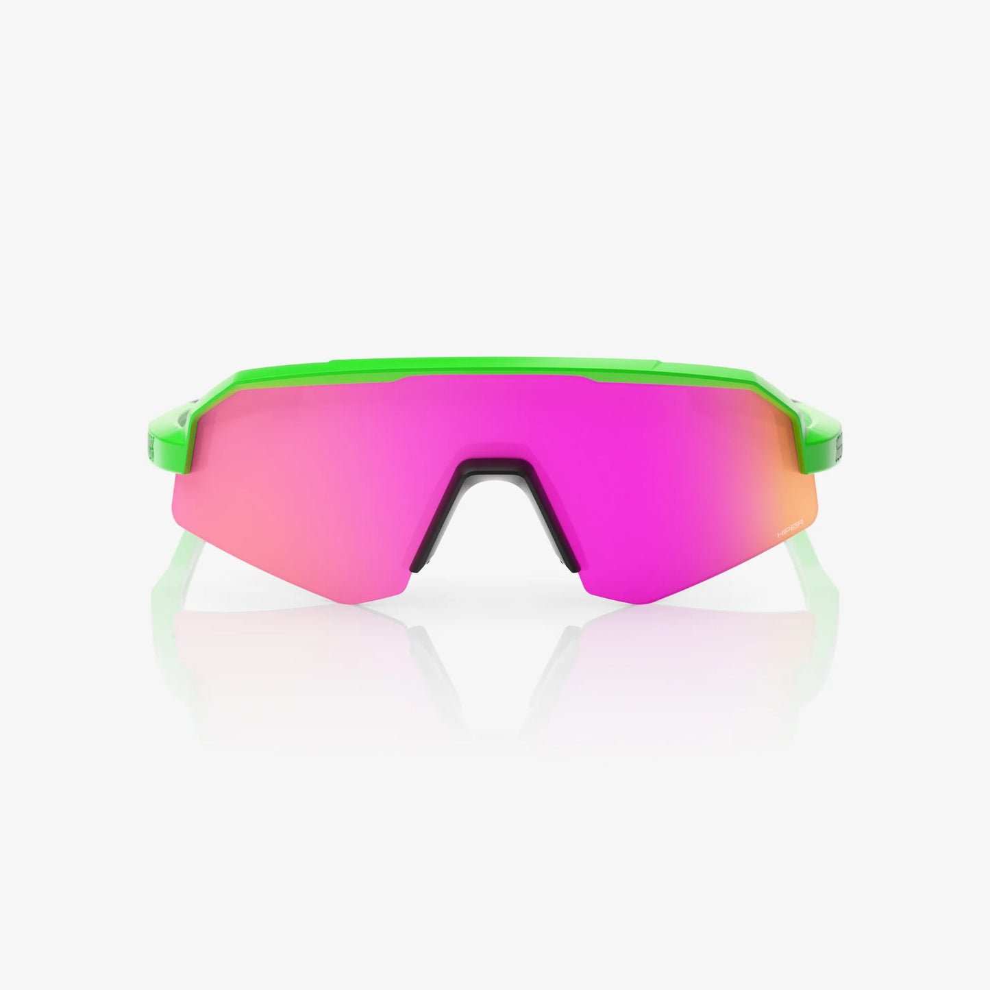 100% Slendale Youth Sunglasses Viper Green HiPER Vital Pink Mirror Lens