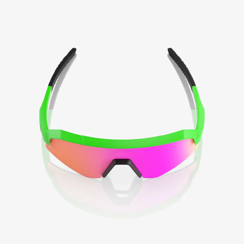 100% Slendale Youth Sunglasses Viper Green HiPER Vital Pink Mirror Lens