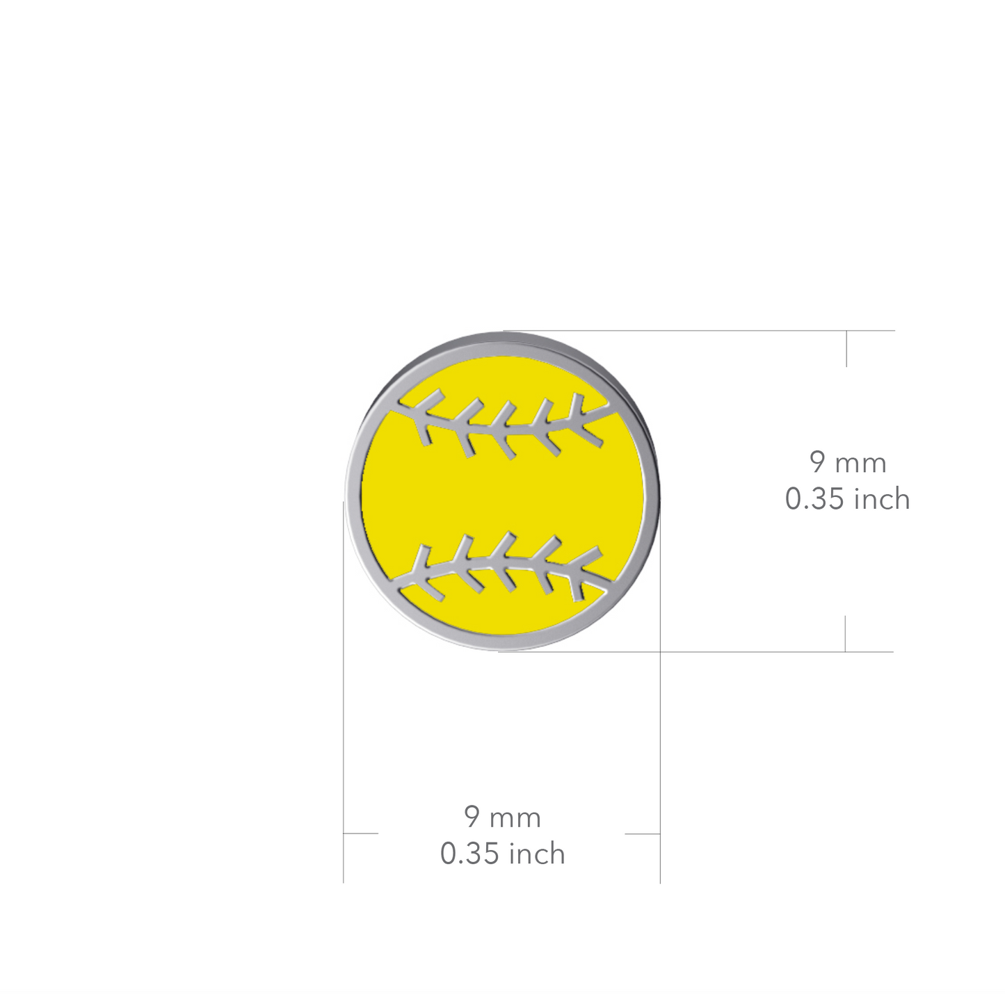 Softball Stud Earrings - Enamel