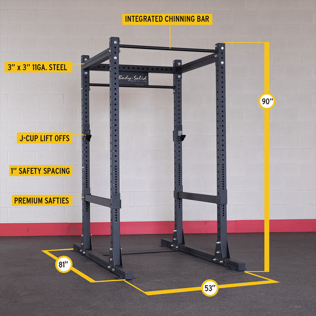 Body-Solid SPR1000SS Commercial Power Rack with Safety Straps