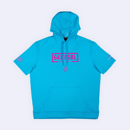 Short-Sleeve Hoodie - 643 Box Electric Blue V2