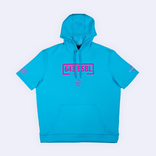 Short-Sleeve Hoodie - Youth - 643 Box Electric Blue V2