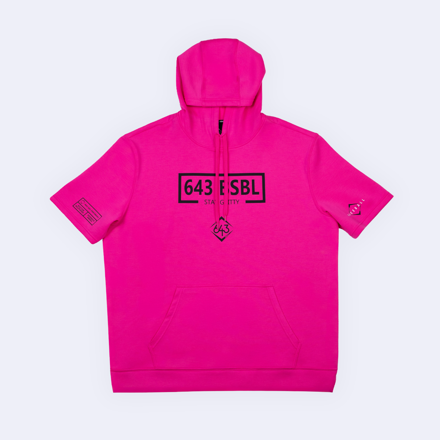 Short-Sleeve Hoodie - Youth - 643 Box Electric Pink V2