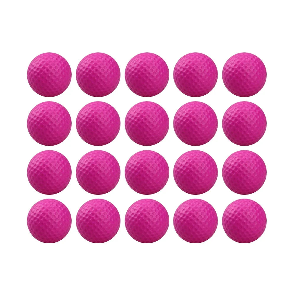 20 Pcs Color Sponge Indoor Practice PU Foam Golf Balls