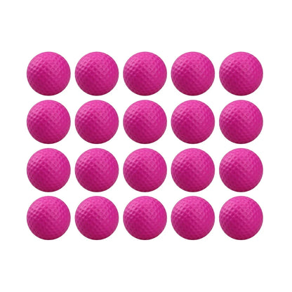20 Pcs Color Sponge Indoor Practice PU Foam Golf Balls