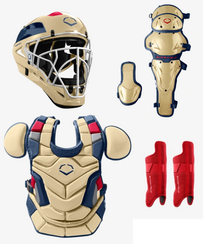 Evoshield PRO-SRZ™ Baseball Catcher's Kit - Navy/Scarlet/Sand