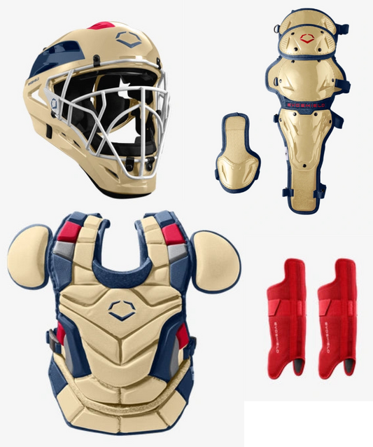 Evoshield PRO-SRZ™ Baseball Catcher's Kit - Navy/Scarlet/Sand