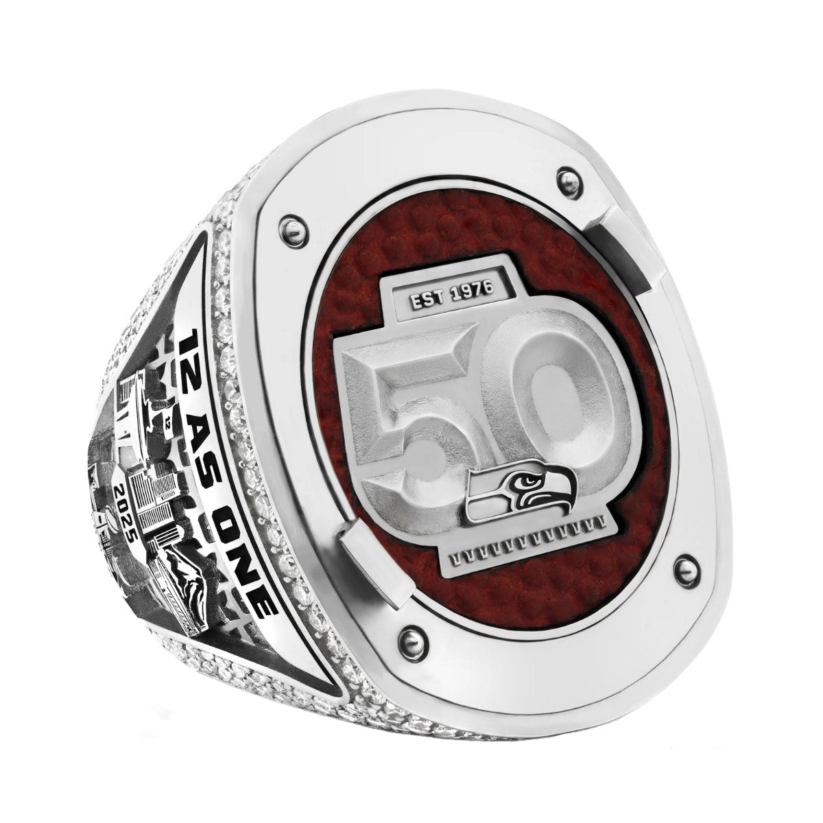 Personalized 2025 Seattle Football Championship Ring – Custom Name & Number | Fan Gift for Hawks