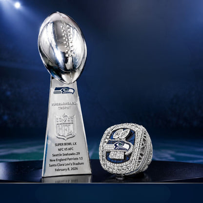 2025 Seattle Championship Trophy & Ring Set – Collectible Fan Edition