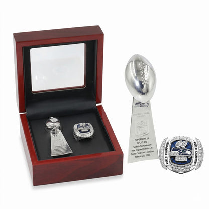 2025 Seattle Championship Trophy & Ring Set – Collectible Fan Edition