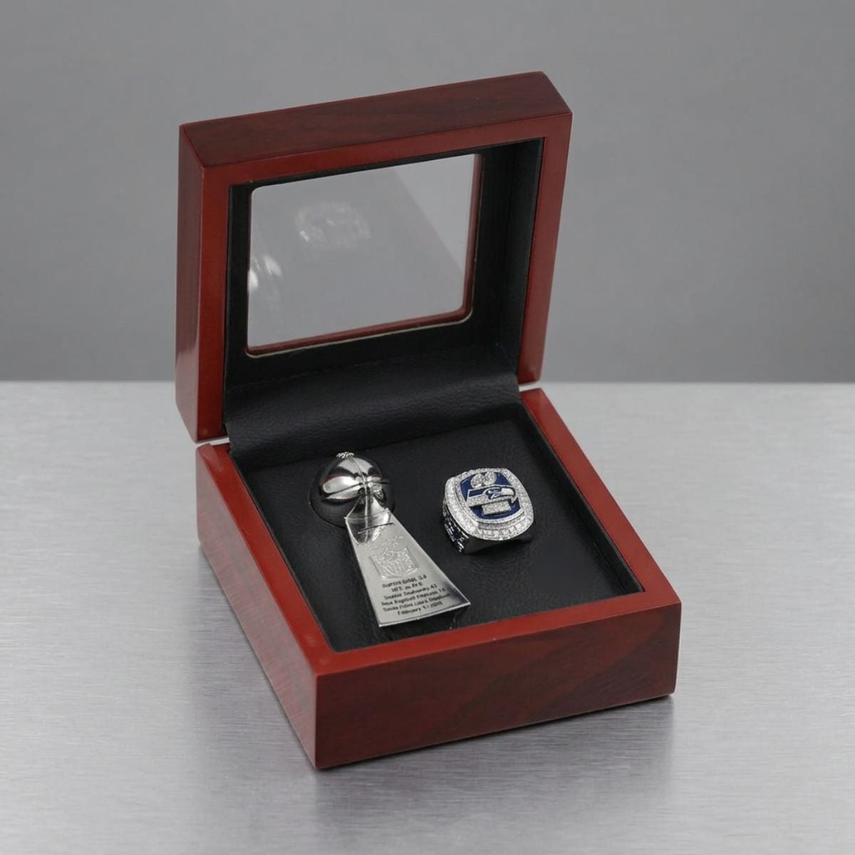2025 Seattle Championship Trophy & Ring Set – Collectible Fan Edition