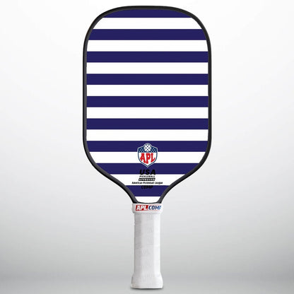 APL - White Blue Lines Pickleball Paddle | 16mm Carbon Fiber | Best Pickleball Paddles | American Pickleball League